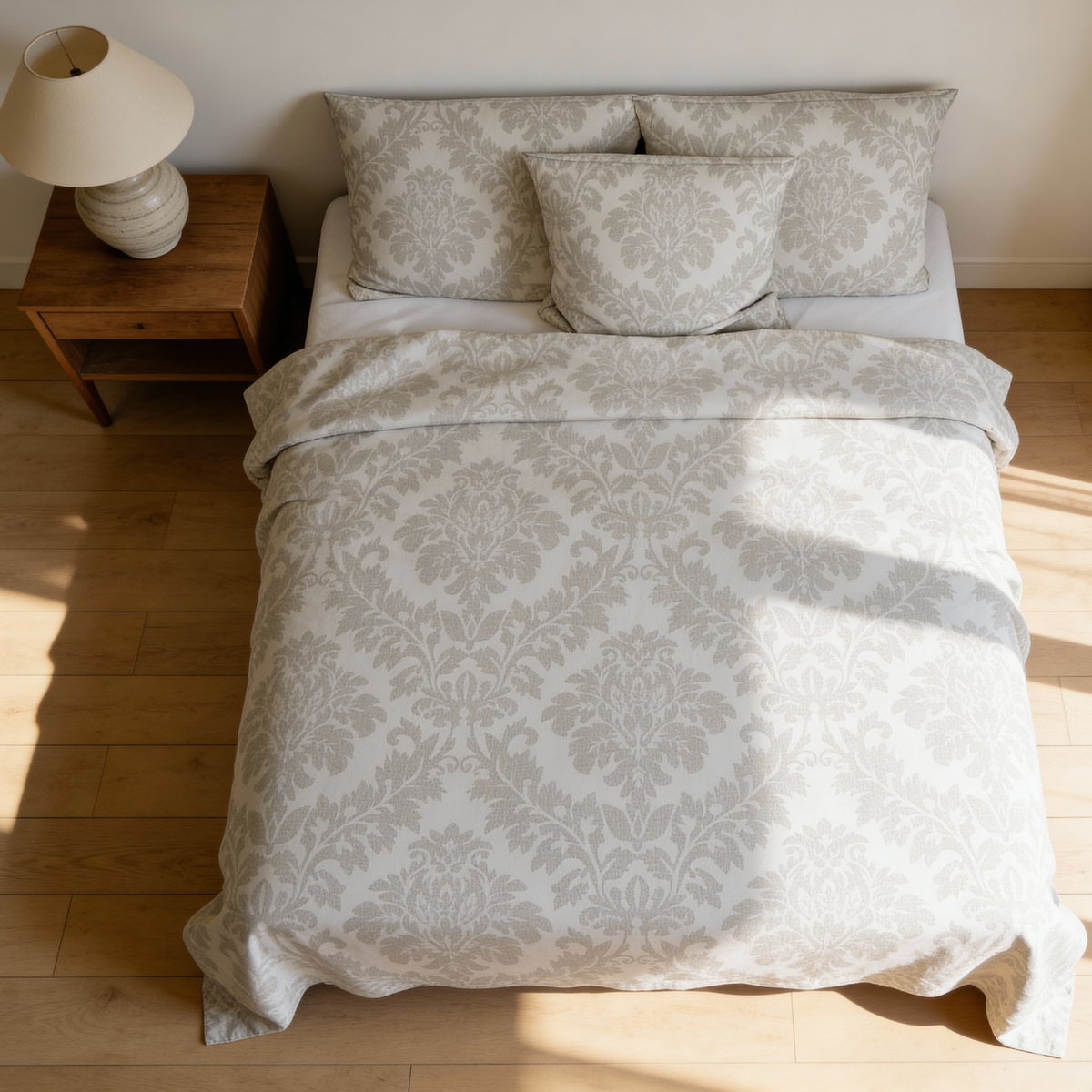 Rankų darbo prabangus Deluxe satino medvilninis patalynės komplektas | Prague